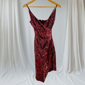 B. Smart Ruby Red Sequins Dress Size 3